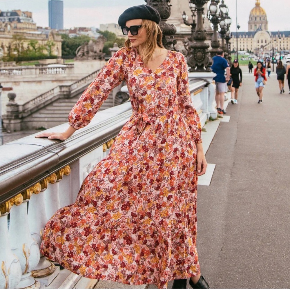 ✨ TAMGA Floral Boho Maxi Dress‎ Size M 🌸🍂 ✨